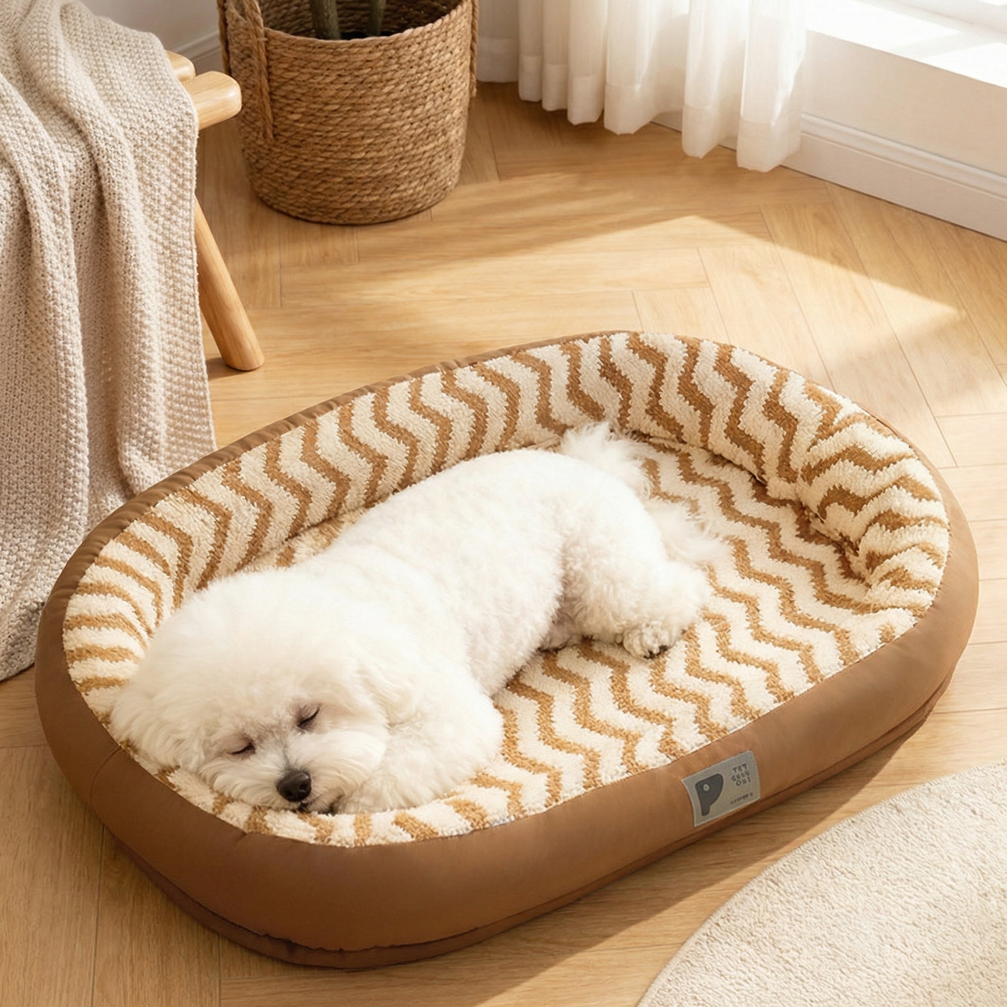KIMPETS Cozy Pet Bed | Semi-Enclosed Dog Crate, Perfect for Winter | Safe and Comfortable Pet Resting Space